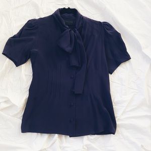 Derek Lam short sleeve silk shirt